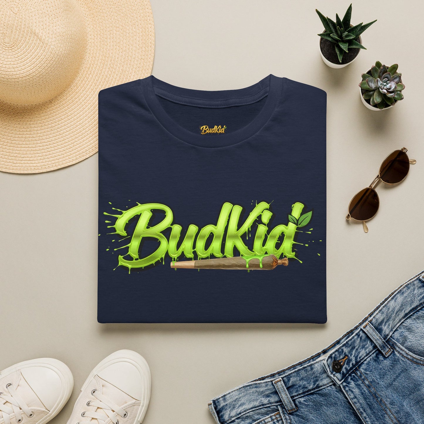 BudKid Grünes Logo-T-Shirt