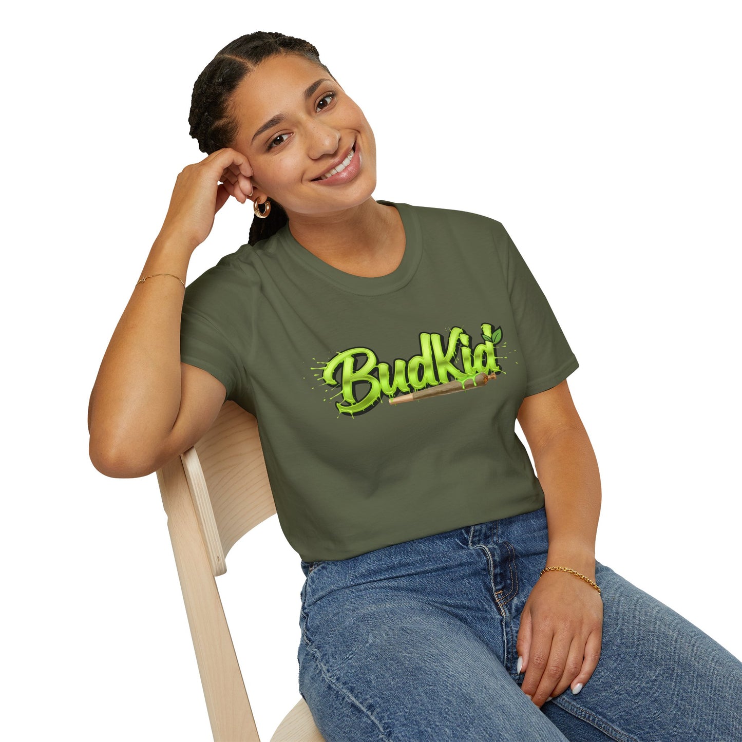 BUDKID GREEN NEON TEE