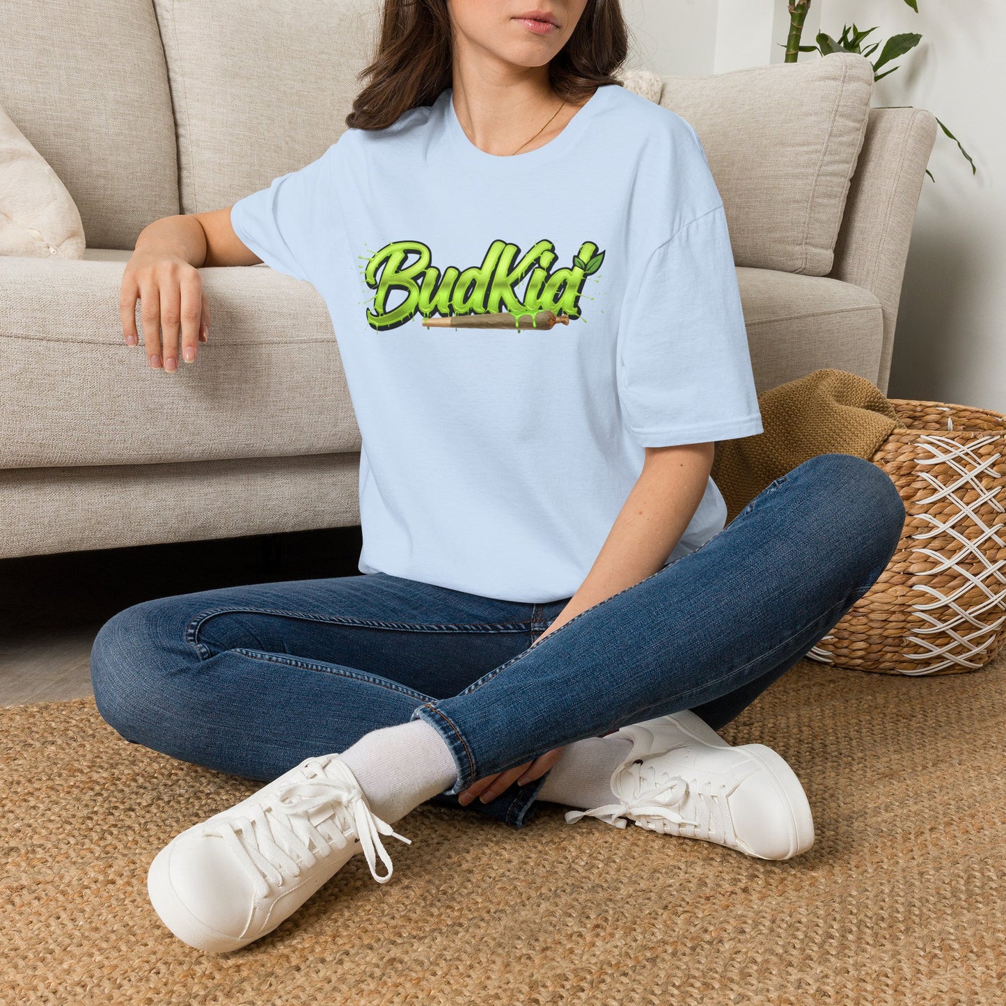 BUDKID GREEN NEON TEE