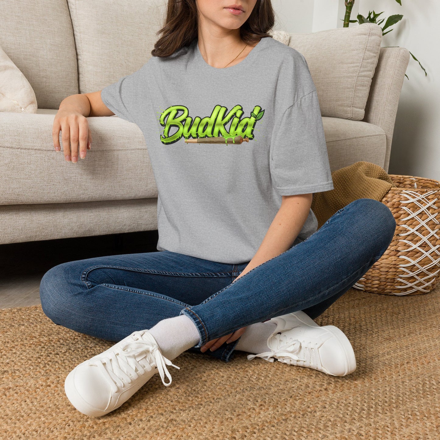 BUDKID GREEN NEON TEE