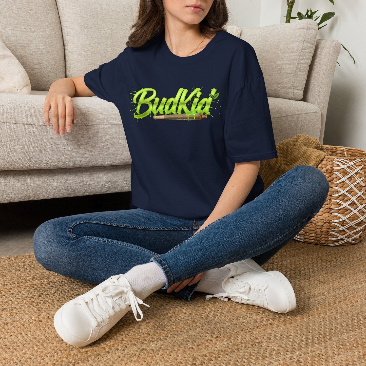 BUDKID GREEN NEON TEE